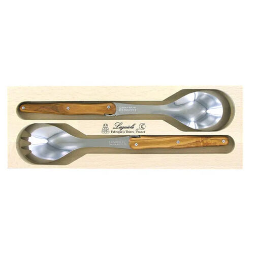 Laguiole Salad Set Olive Wood
